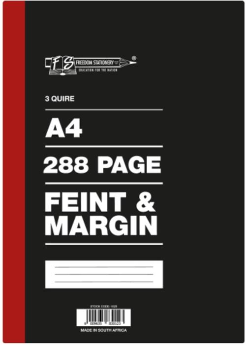 Freedom A4 3 Quire Hard Cover Counter Book 288