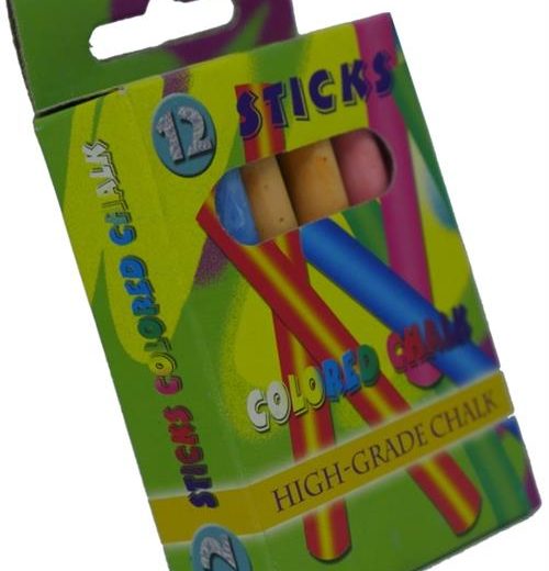 Brainware Kids Coloured Chalk Pack of 12