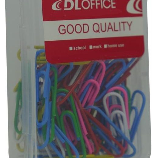 DLOffice Multicolour 28mm Paper Clips Plastic Tub