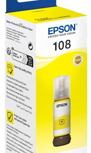 Epson 108 EcoTank 70Ml Ink Yellow Bottle