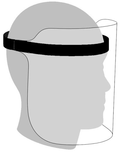 Casey Faceshield With Adjustable Elastic Black