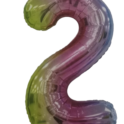 Casey 102cm Rainbow Balloon Number 2
