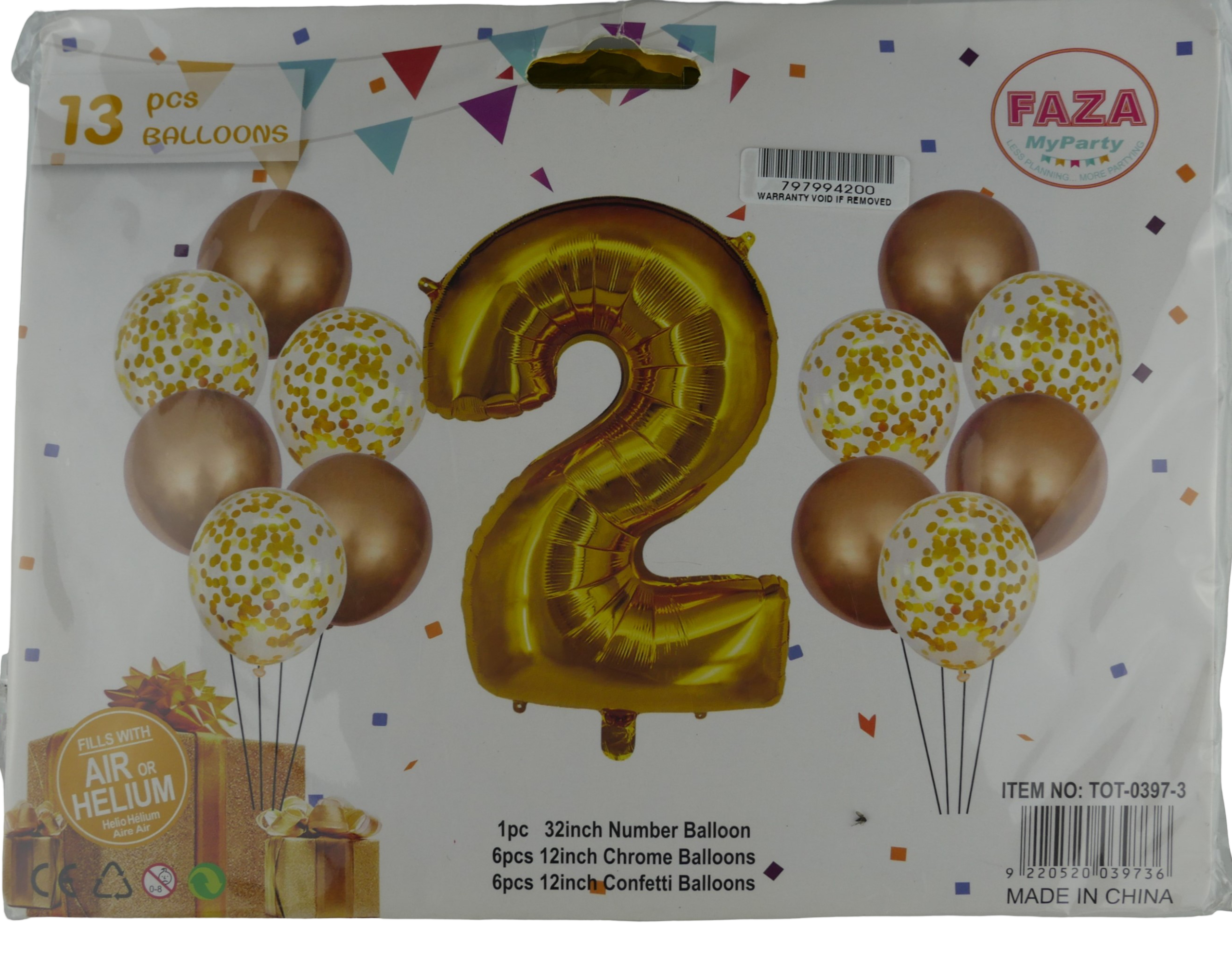 Casey 13pc Gold and White Balloon Set Nr 2