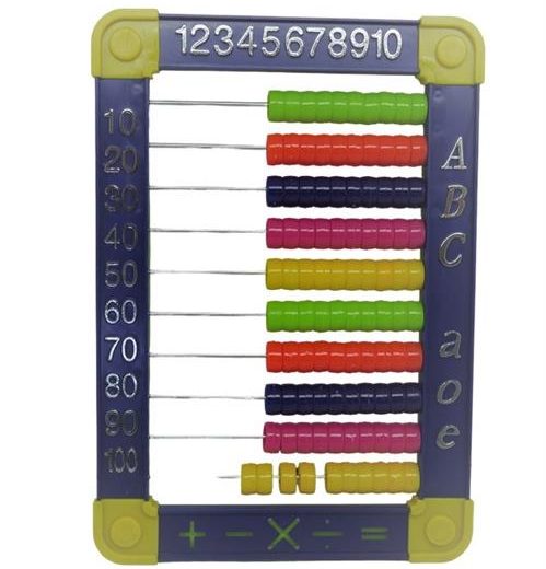 Brainware Bear Blue Plastic Abacus 100 Beads