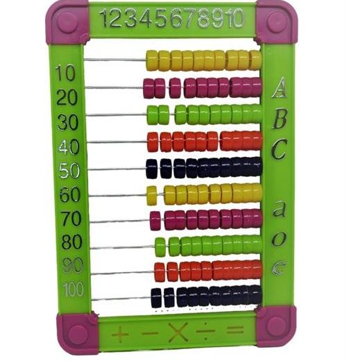 Brainware Bear Green Plastic Abacus 100 Beads